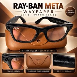 Ray-Ban Meta Wayfarer Gen 1 Smart Glasses + Charging Case