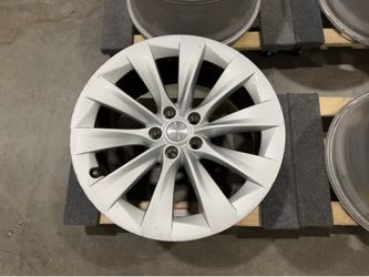 2020 Tesla Model X S OEM 20” Staggered Silver Wheels Rims and TPMS Sensors Slipstream 20x9.5 20x9