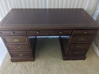 Leather top desk