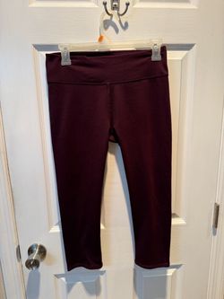 Burgundy Cropped Leggings