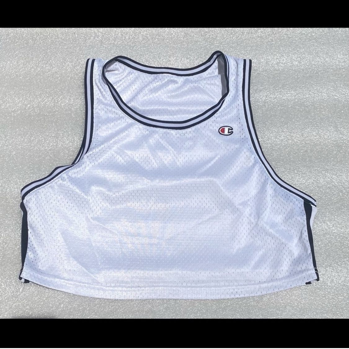 Champion Reversible Cropped Jersey Mesh Sleeveless Tank Top 