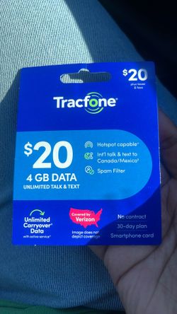Tracfone prepaid card