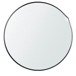 24 inch Round Wall Mirror Modern Black Frame Bathroom Circle Mirror