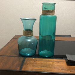Teal Vases