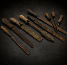 Vintage Antique Hand File & Rasp Tool Lot Wood Handles Machinist Woodworking