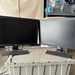 2 LCD Computer Computer Monitors - 24”
