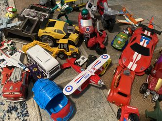 Large Lot Of Toys Cars And Planes  