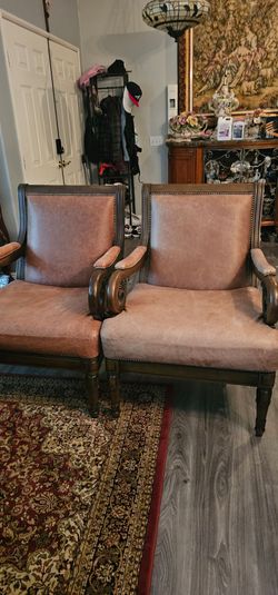 Empire Revival Leather and Mahogany Library Armchair $975 each