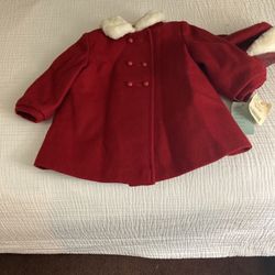Girl Red Coat With Hat