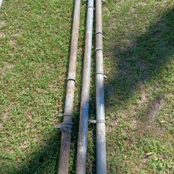 2. 1/2"  Corner Fence  Post 6ft Long. 3pcs Total 