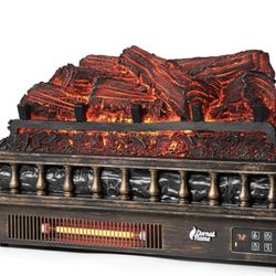 BRAND NEW TURBRO Eternal Flame Infrared Electric Fireplace Logs, 23" Infrared Quartz,