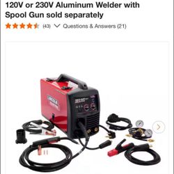 Lincoln 180 Amp Weld-Pak 180i Multi-Process Stick/MIG/Flux-Core/TIG, 120V or 230V Aluminum Welder with Spool Gun sold separately