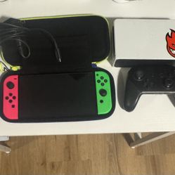 Nintendo Switch OlED With Pro Controller (Used But Works Like New)