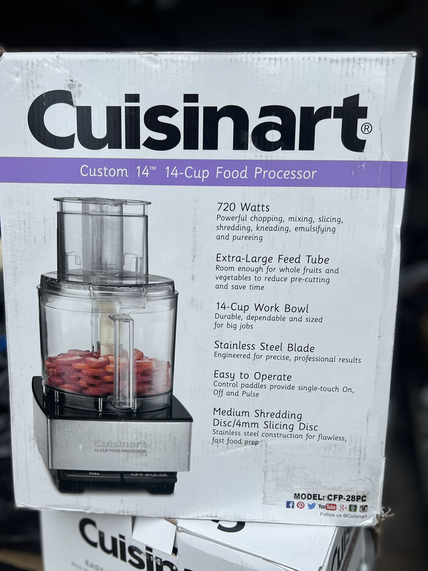 Cuisinart 14 Cup Food Processor, Includes Stainless Steel Standard Slicing Disc (4mm), Medium Shredding Disc, & Stainless Steel Chopping/Mixing Blade,