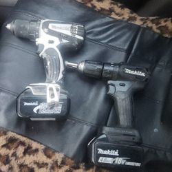 2 Makita Cordless Drills W/ Batteries