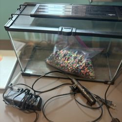5 Gallon Fish Aquarium With ALL Needed Accessories!