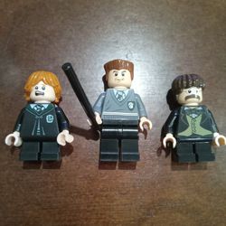 Lego Harry Potter Minifigures Minifigs Lot Filius Flitwick, Ron Weasley, Gregory Goyle