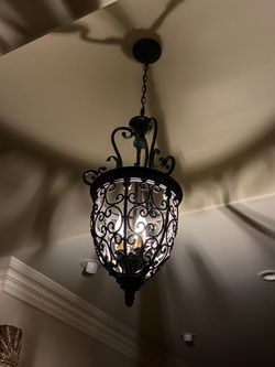 Chandelier- open iron light fixture