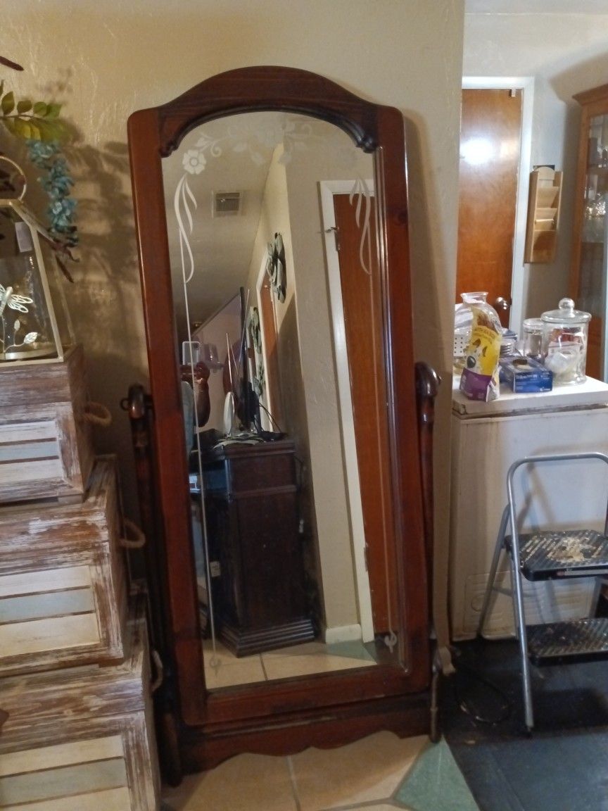 A Beautiful Large Antique Dressing Mirror