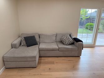 Living space 107” grey sectional couch