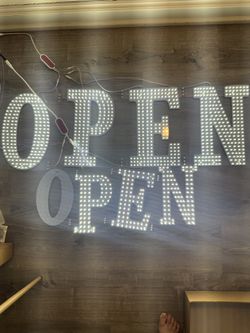 (2) Brand new LED open signs 1 remote included,  works for both signs)