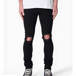 mml X1 Skinny Denim ripped - Black