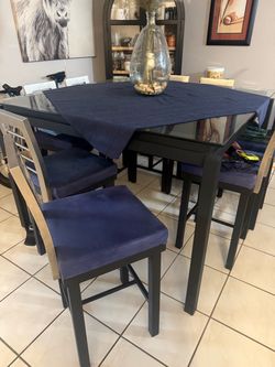 Contemporary dining room table with 8 chairs