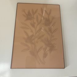 Engraved glass art or a mirror project.