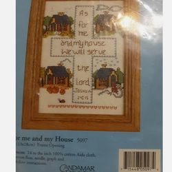 Counted Cross Stitch Kit As for Me and My House Joshua 24:15 Bible Verse NEW