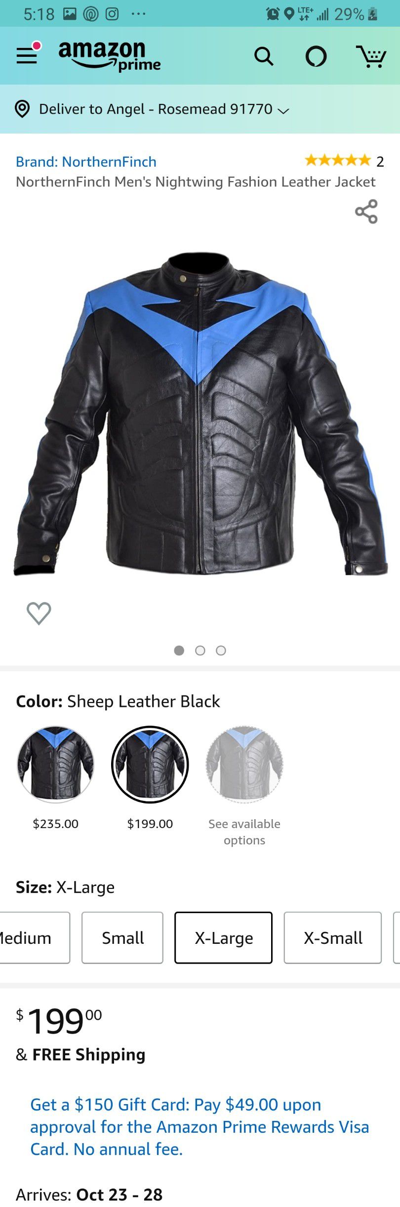 Night Wing Motorcycle Leather Jacket