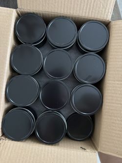 4 oz Black Tins For Candles And/ Or Crafts