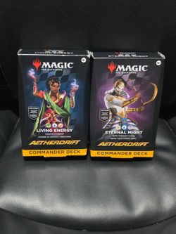 Magic MTG Aetherdrift Eternal Might & Living Energy Commander Deck Set! New Factory Sealed!
