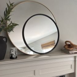 Black Round mirror -27.5"