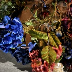 Fake flowers different  colors  vine etc