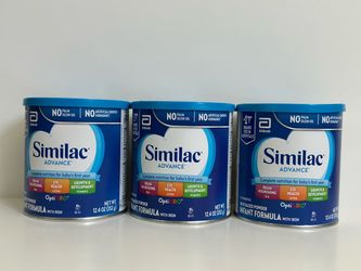 3 Cans Similac Advance Infant Formula 12.4 oz — Unopened