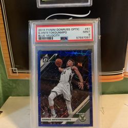 Giannis Antetkoumpo Blue Velocity PSA 9 Donruss Optic Basketball 2019-2020 Panini NBA π