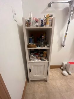 Solid Pine Wood Bathroom Cabinet