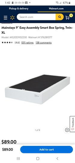 New in box twin xl 9inch smart box spring