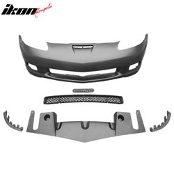 Fits 2005–2013 Corvette C6 Base Front Bumper Cover Z06 Style PP Conversion Assembly