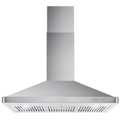 New Open Box 36" Stainless Steel Wall Mount Range Hood with Push Button Controls