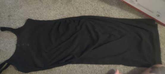 Dark  black dress w slit size small in maternity or medium regular $7