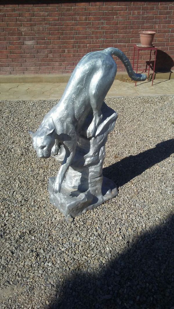 Cast aluminum panther on the rock for Sale in El Paso, TX ...