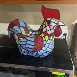 Stained Glass Rooster Night Light.