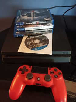PS4 Slim With 1TB Memory Hard Drive