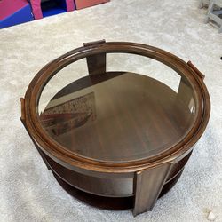 Round Glass Top Coffee Table