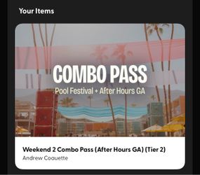 Splash house wk 2 + Afters combo pass