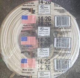 Electrical wire 14/2 rolls of 250ft
