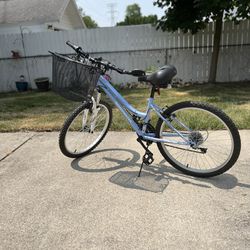 Roadmaster 24”:Woman’s Bike.  Has Basket And Upgraded Seat.   Hardly Used.  Excellent Condition.  