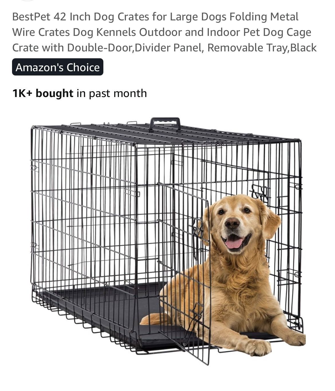 Dog Crate (42 Inches)