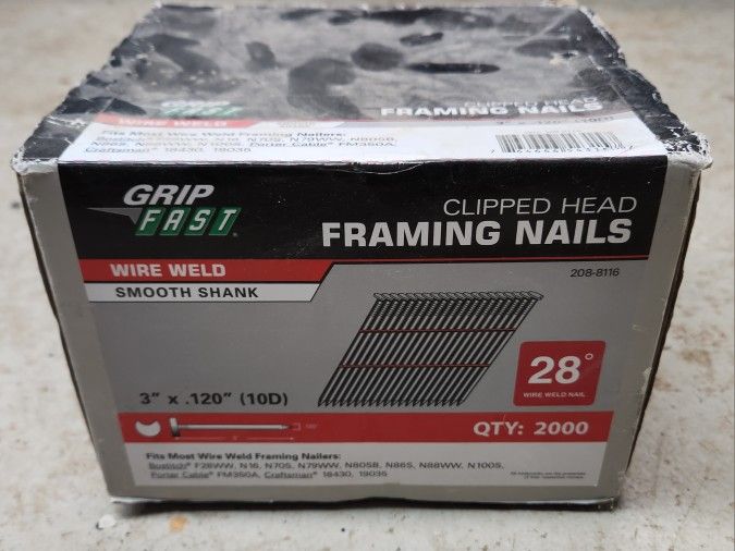3 Inch Framing Nails 28° 2000 pcs.